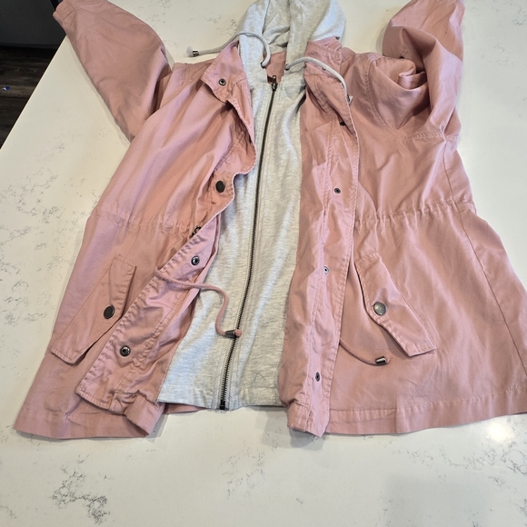 Torrid  Twill Anorak Cargo  Hooded Pink Jacket  Womens Plus  2X - Picture 4 of 13